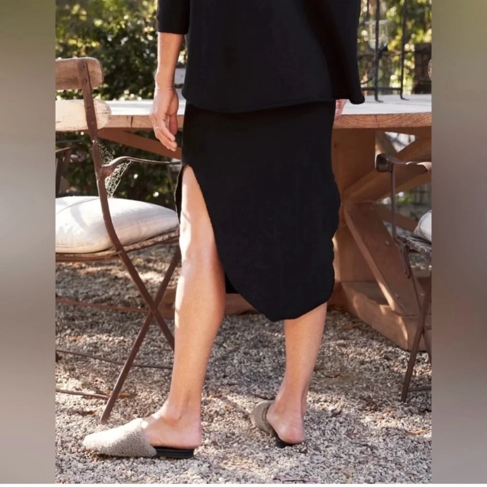 Frank & Eileen  Donegal Unforgettable Skirt Triple Fleece Size Small Black - Picture 3 of 9